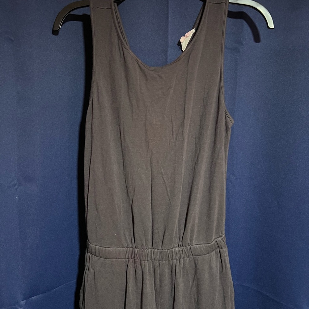 LOFT Charcoal Grey Sleeveless Jumpsuit